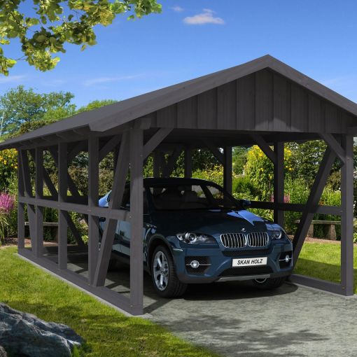 Skan Holz Einzelcarport Schwarzwald mit 2
