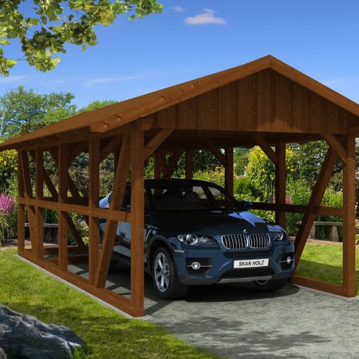 Skan Holz Einzelcarport Schwarzwald mit 2