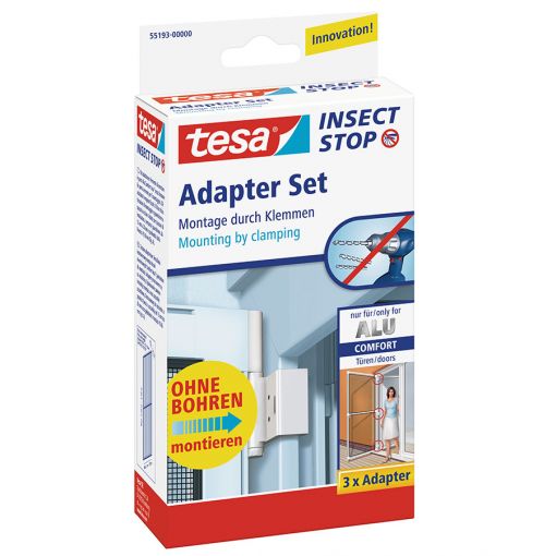 Tesa Fliegengitter Adapter-Set Türen Insektenschutz 2