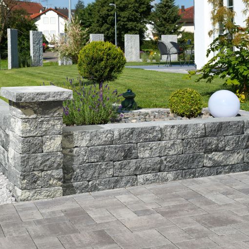 KANN Gartenmauer Vermont nero bianco 2