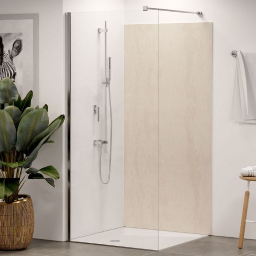 Winwall Duschrückwand Aluverbund Feinsteinzeug beige 2