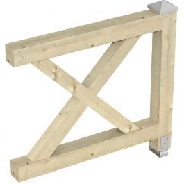 Skan Holz Brüstung Universal aus Andreaskreuzen für 4Eck Pavillons