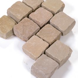 Seltra Natursteine Pflastersteine MANDRA Sandstein gelbhellbeige