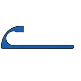 BLANKE Fliesenschiene Viertelkreis-Profil Messing natur 8mm