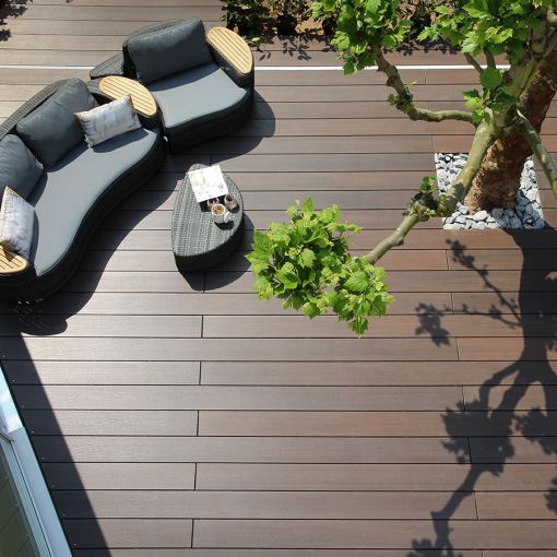 TraumGarten WPC Terrassendiele 20x195mm DREAMDECK PLATINUM Braun
