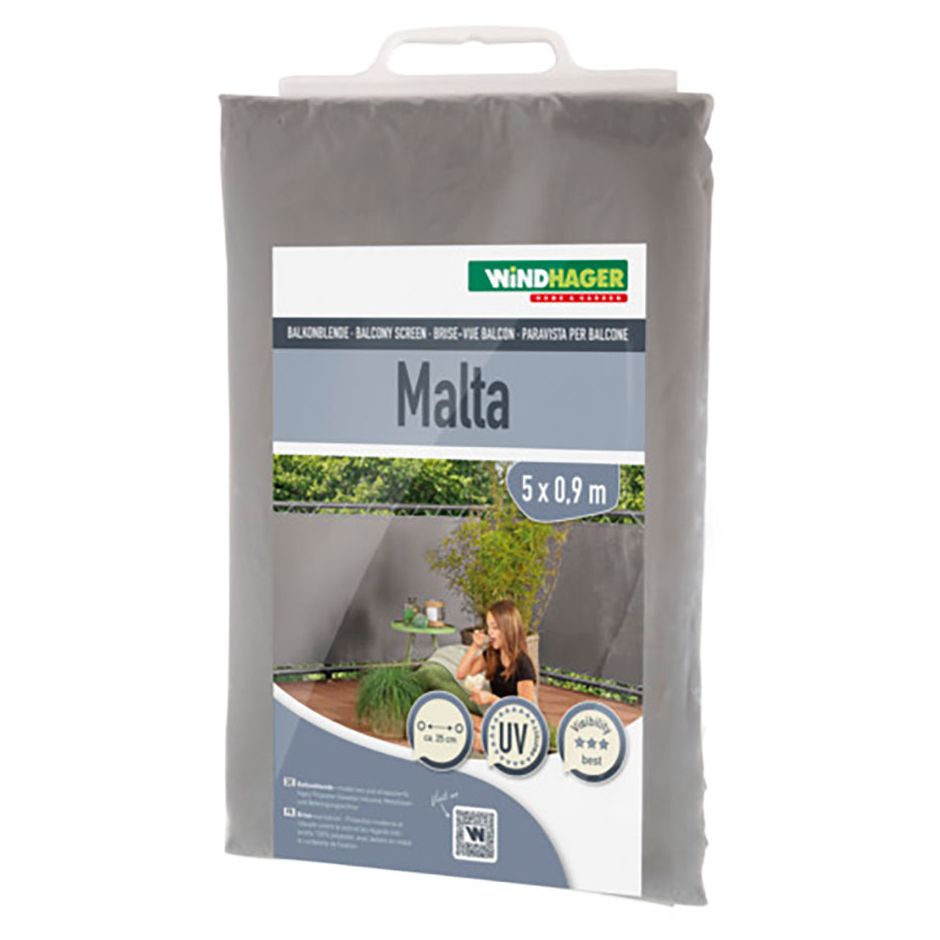 Windhager Balkonblende Malta silber grau 8