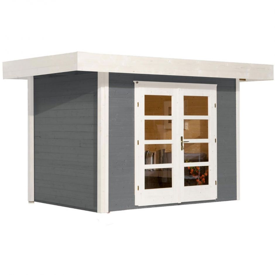 weka Designhaus 126 grau Gartenhaus 2