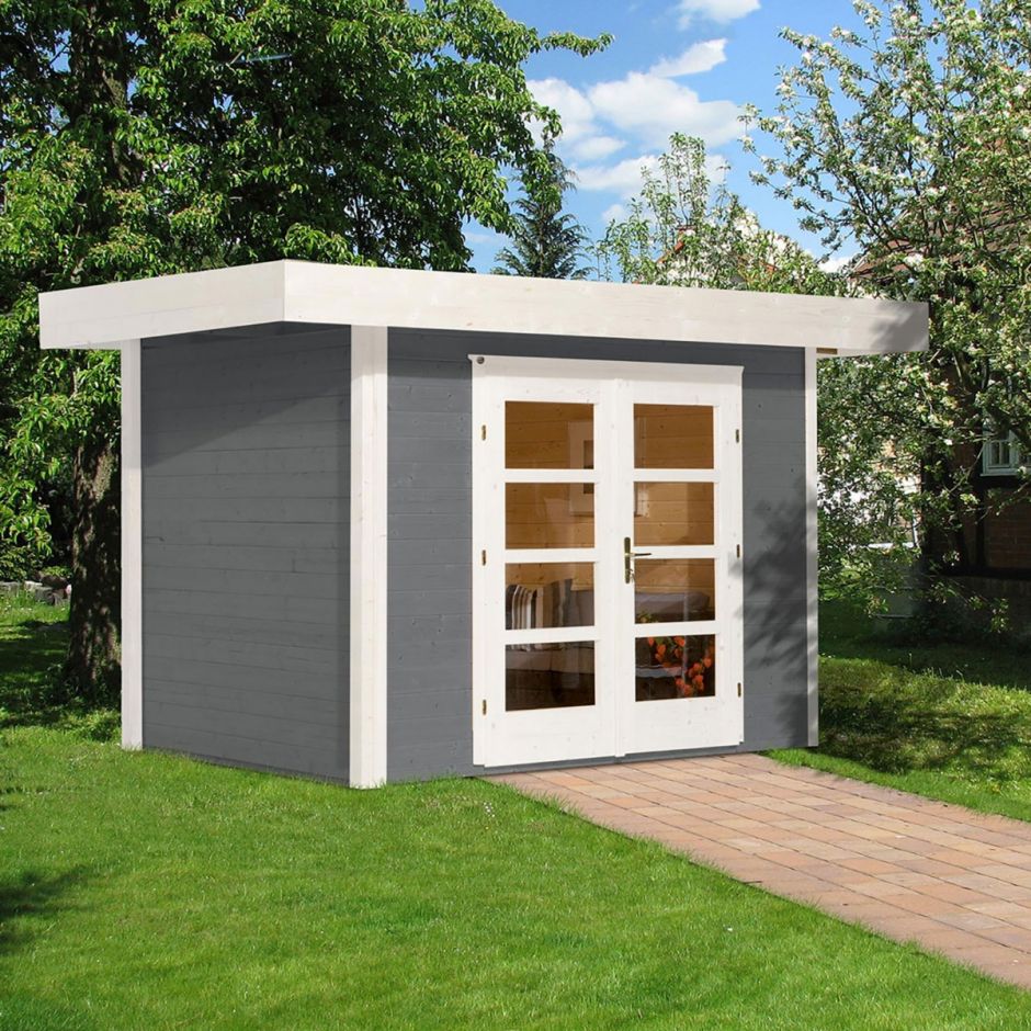 weka Designhaus 126 grau Gartenhaus 3