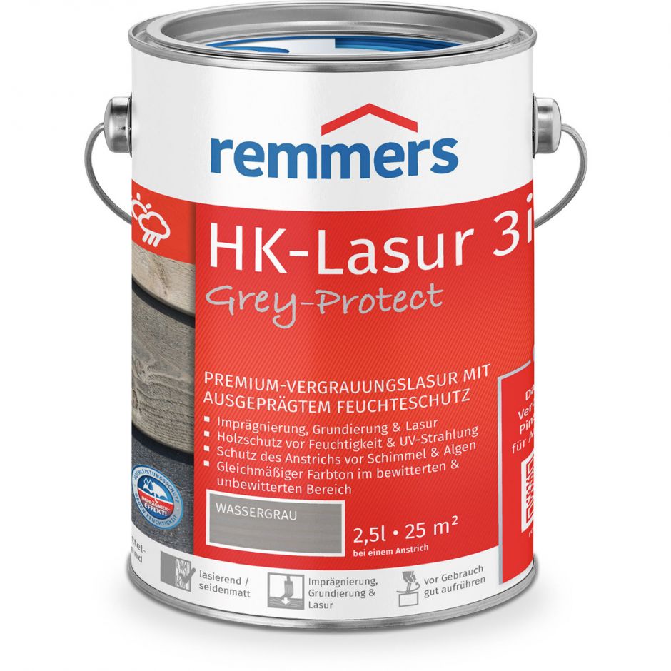 Remmers HK-Lasur 3in1 Grey-Protect wassergrau 3