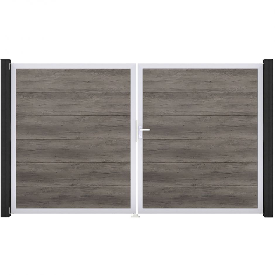 GroJa Doppeltor BasicLine PVC-Steckzaun Monument 2