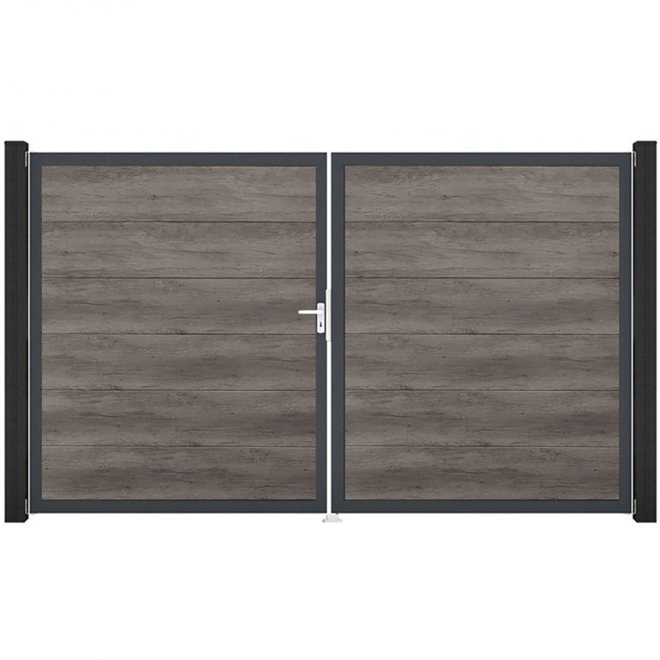 GroJa Doppeltor BasicLine PVC-Steckzaun Monument 5
