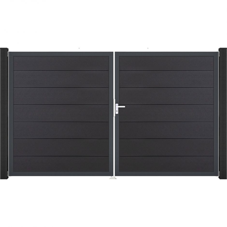 GroJa Doppeltor Solid Grande Steckzaun 4