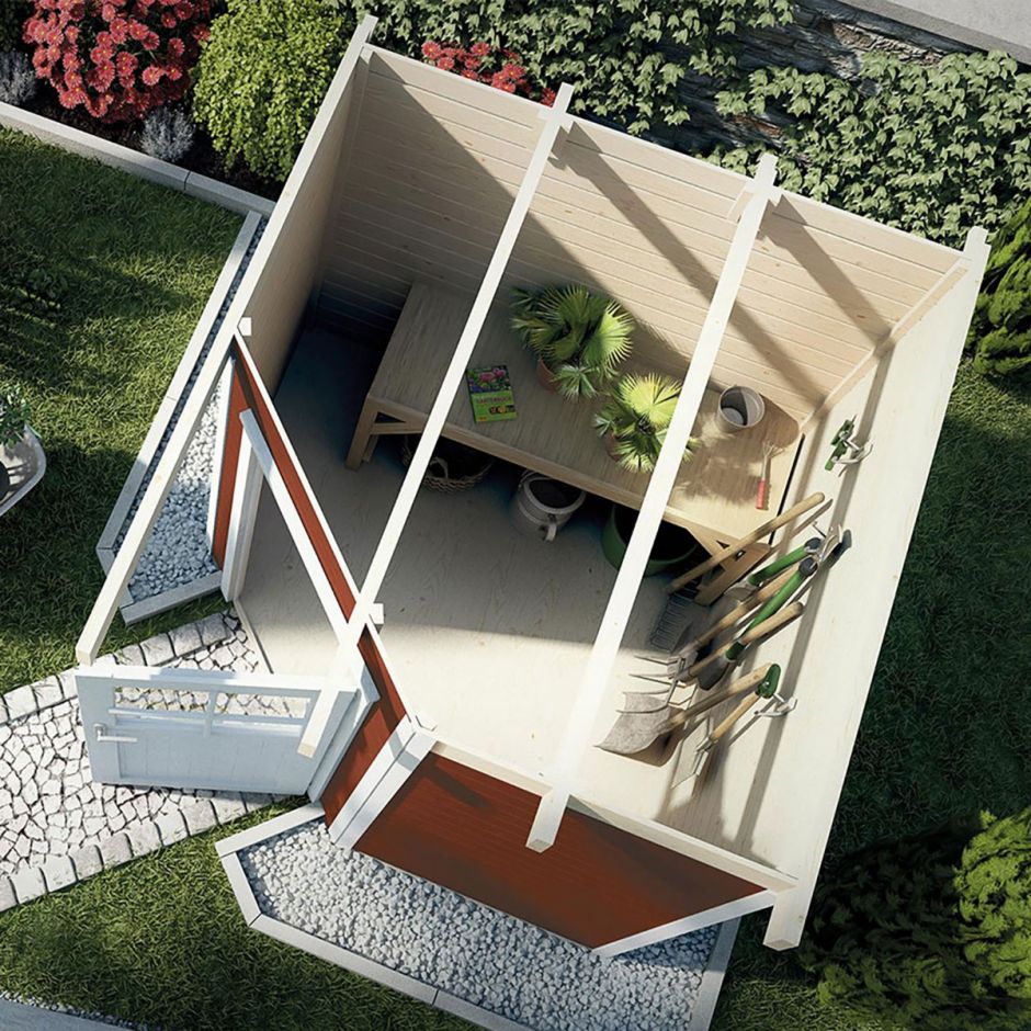 weka Gerätehaus 229 schwedenrot Geräteschuppen 4