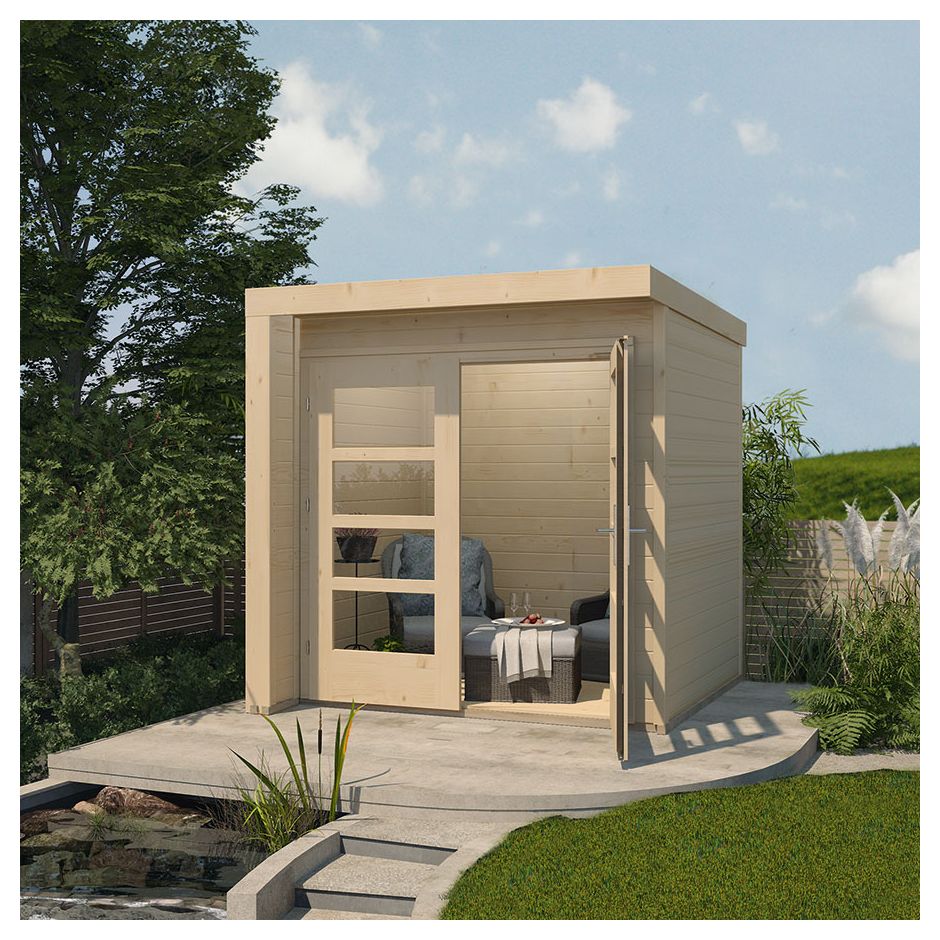 weka Designhaus 262 naturbelassen Gartenhaus 2