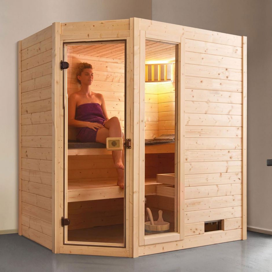weka Massivholz Sauna VALIDA Eck 2