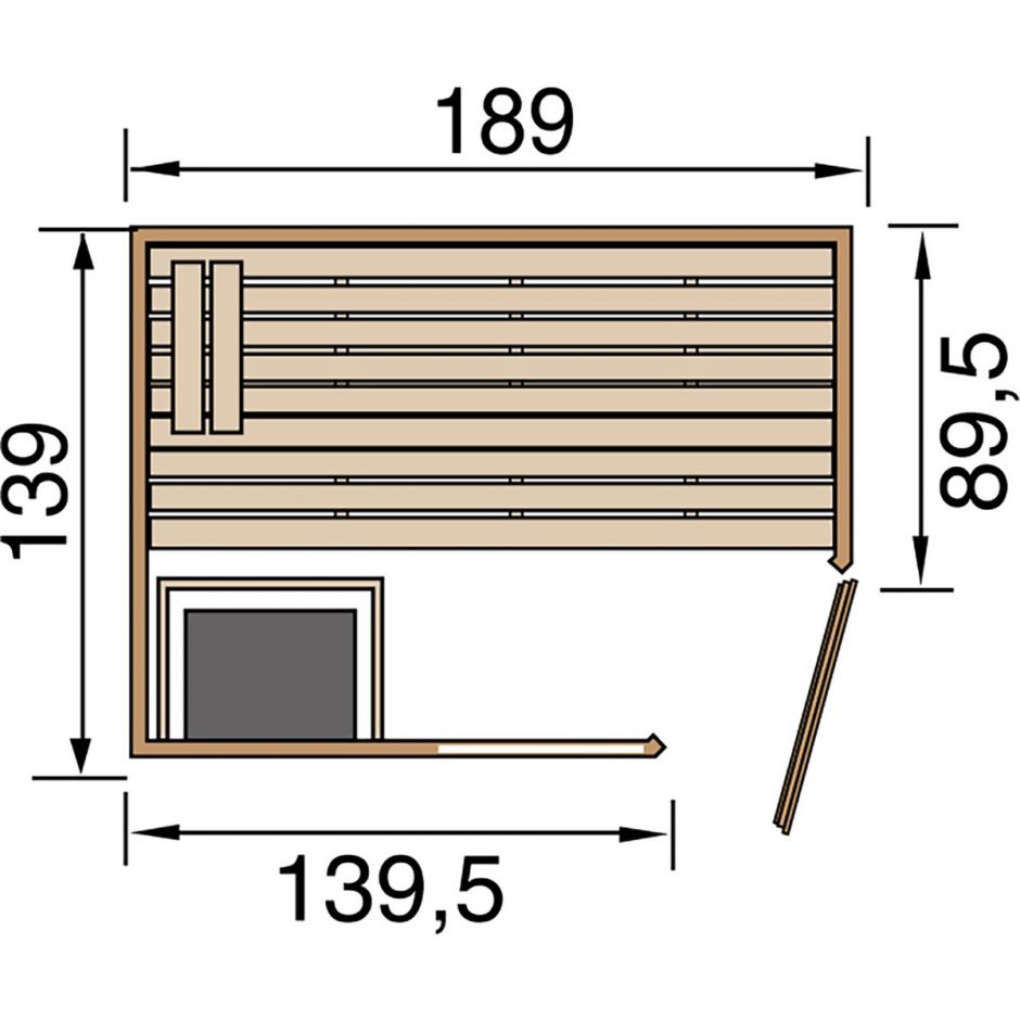weka Massivholz Sauna VALIDA Eck 8