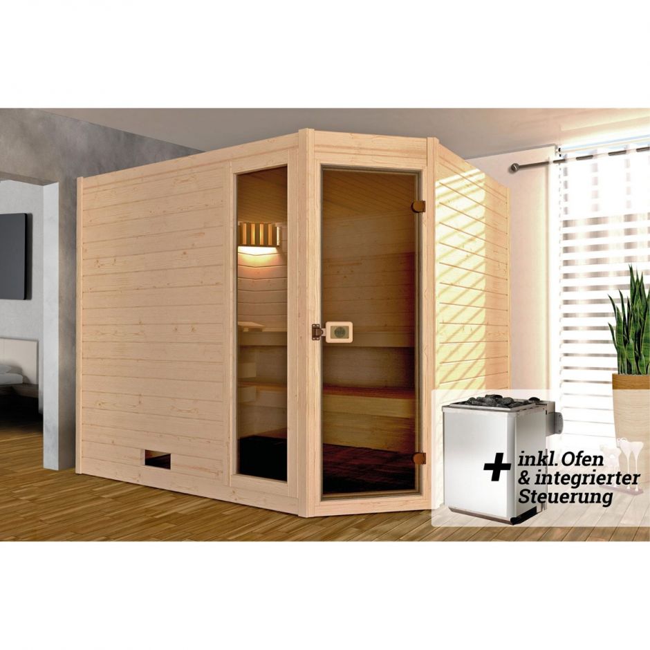 weka Massivholz Sauna VALIDA Eck 6