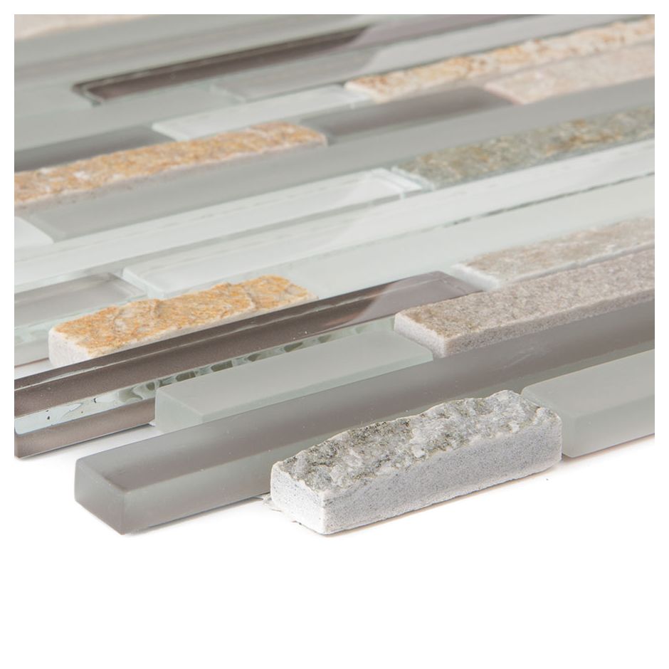 Wellker Kombimosaik Glas Naturstein Quarzit 3