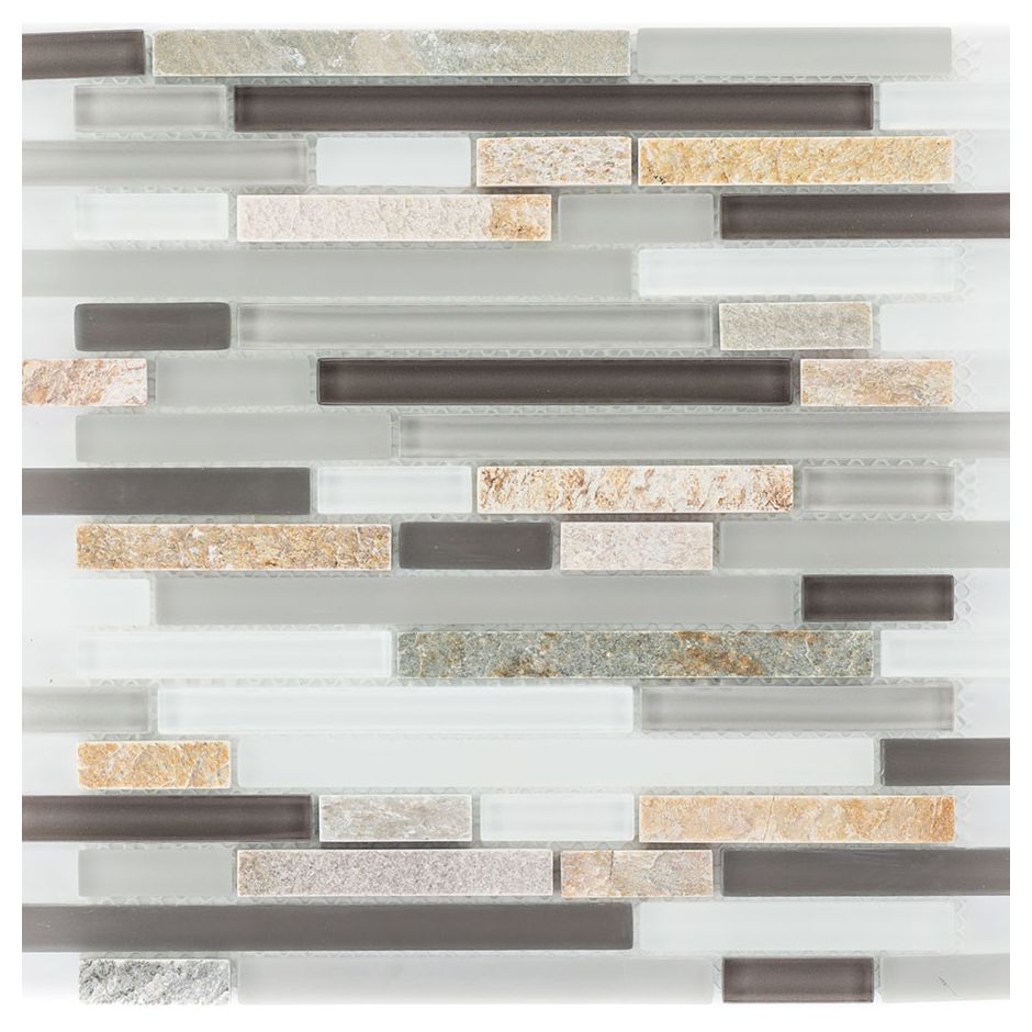 Wellker Kombimosaik Glas Naturstein Quarzit 2