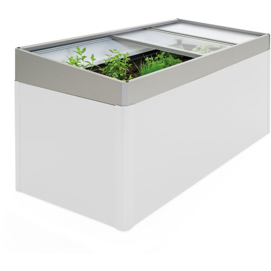Biohort Frühbeetaufsatz HochBeet 2x1 quarzgrau-metallic 2