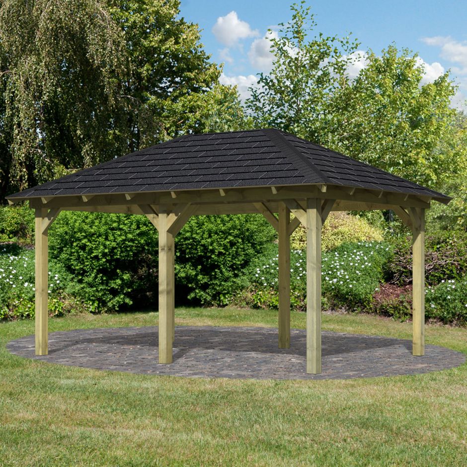 Karibu Pavillon Perida Sparset Holzpavillon 3