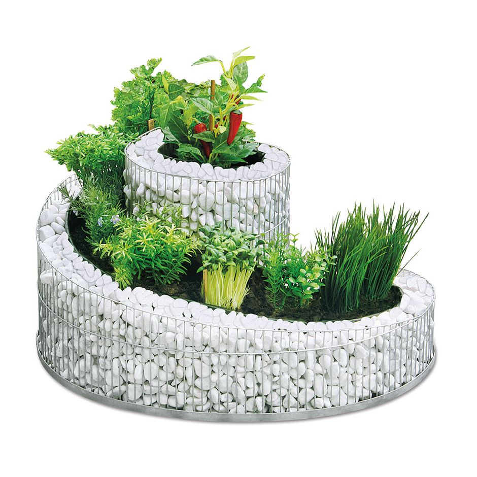 bellissa Gabionen Kräuterspirale 