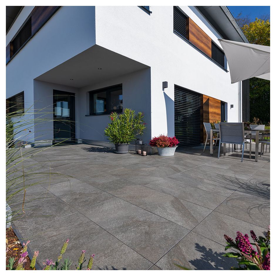 KANN Terrassenplatte Arctia BETONPLUS anthrazit-meliert 3