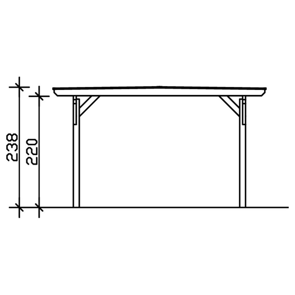 Skan Holz Einzelcarport Odenwald Naturbelassen 5