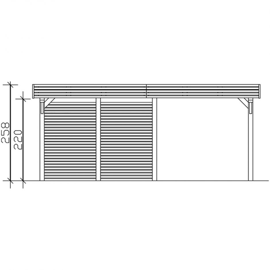 Skan Holz Doppelcarport Spessart mit 10