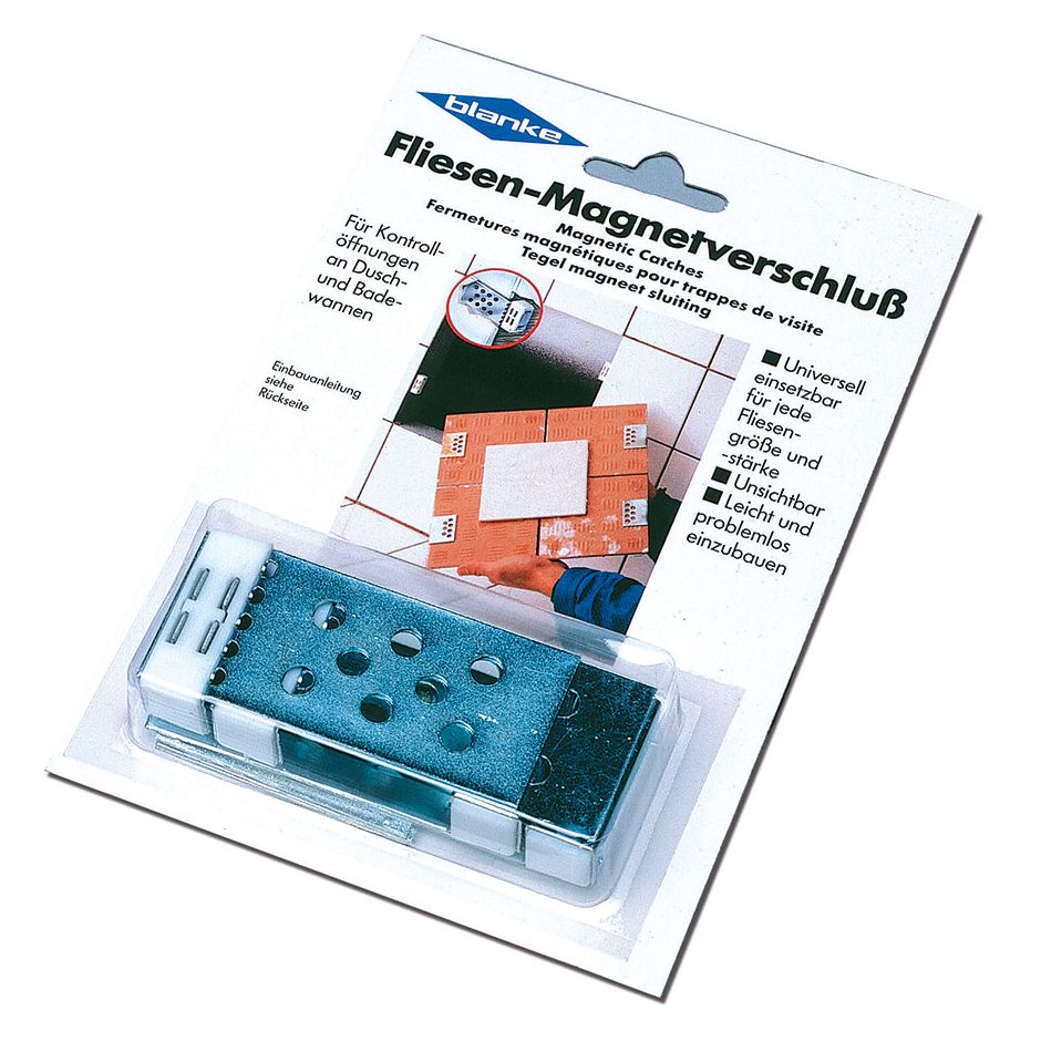 BLANKE Fliesenmagnet-Set, 4 Magnete inkl. Metallplatten