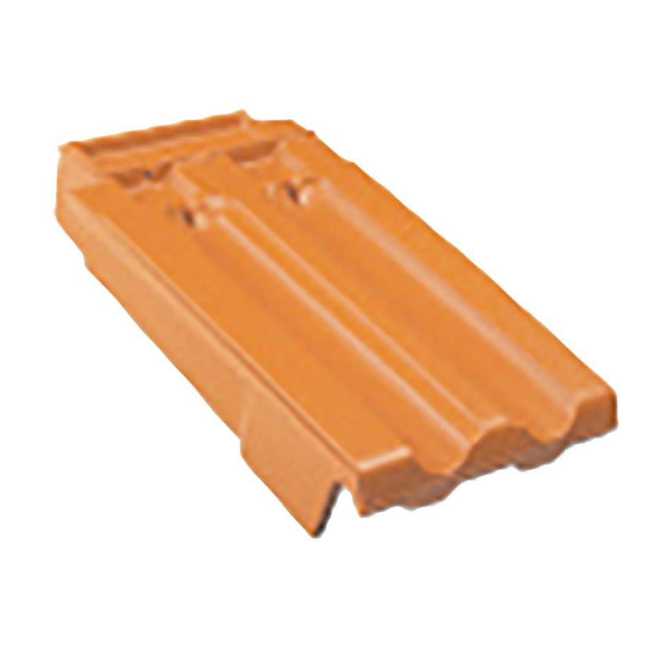 Erlus Falzziegel Ortgangziegel links naturrot 2