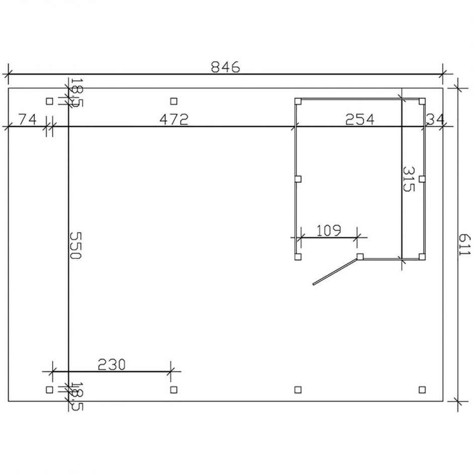 Skan Holz Doppelcarport Spessart mit 4