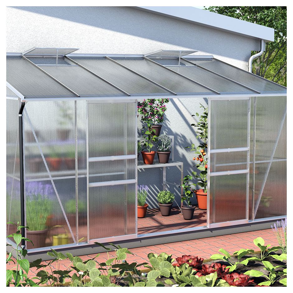 Vitavia Anlehngewächshaus Osiris Tomatenhaus Silber 4