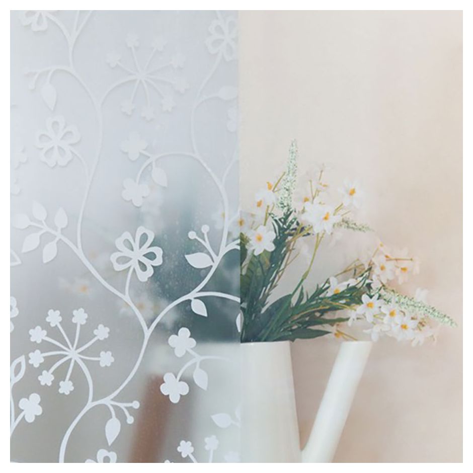 d-c-fix Fensterfolie Motive mit Blumen Tord weiß Sichtschutz