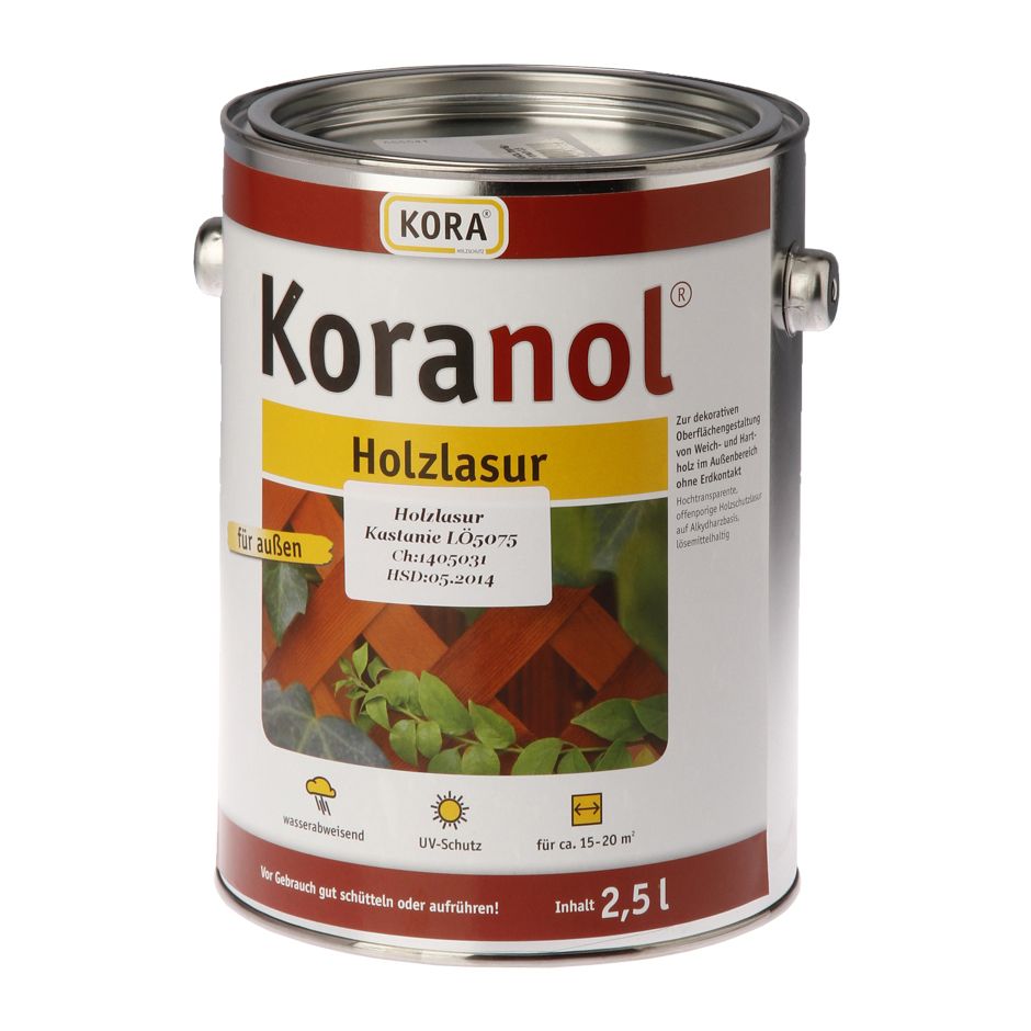 TraumGarten Holzlasur braun 2,5L Holzschutzmittel 2