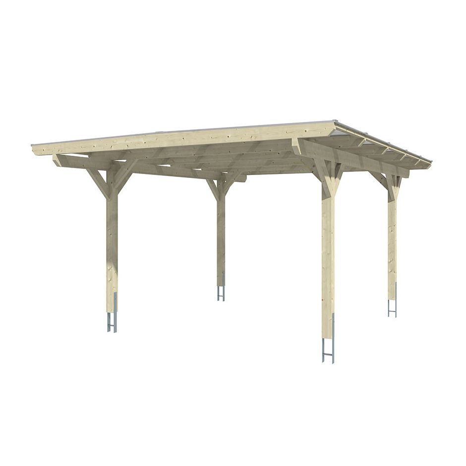 Skan Holz Einzelcarport Odenwald Naturbelassen 3