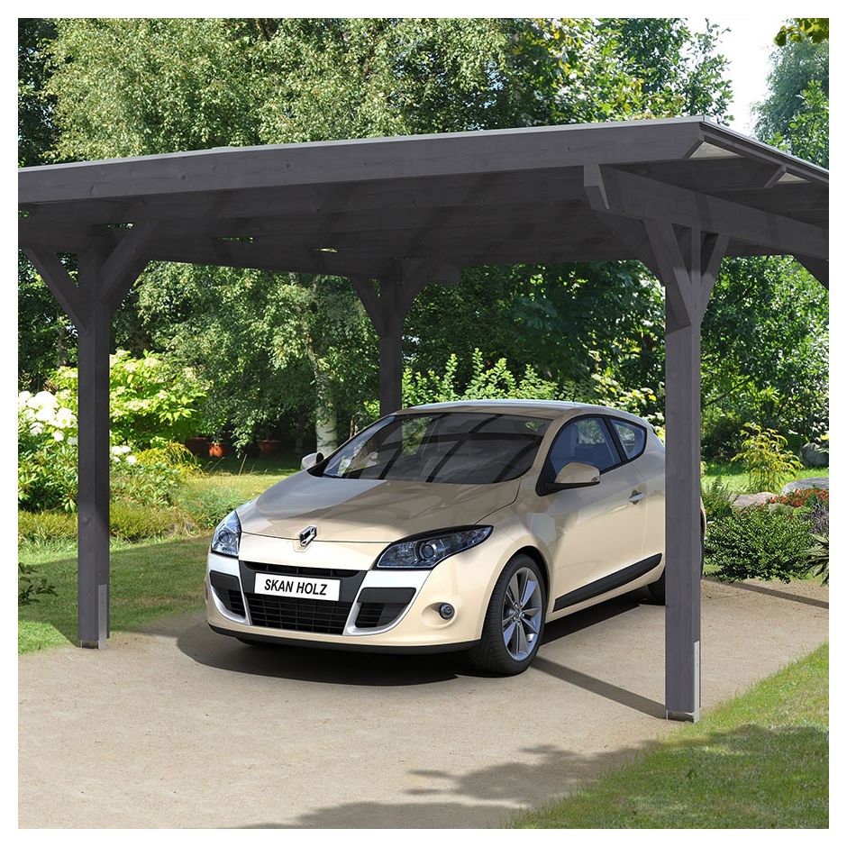 Skan Holz Einzelcarport Odenwald Schiefergrau 2