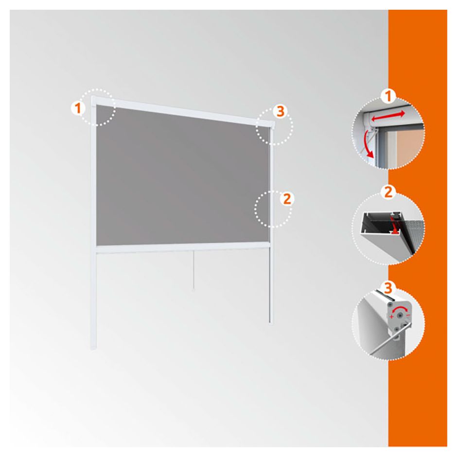 Windhager Insektenschutzrollo PLUS weiss Fliegengitter 7