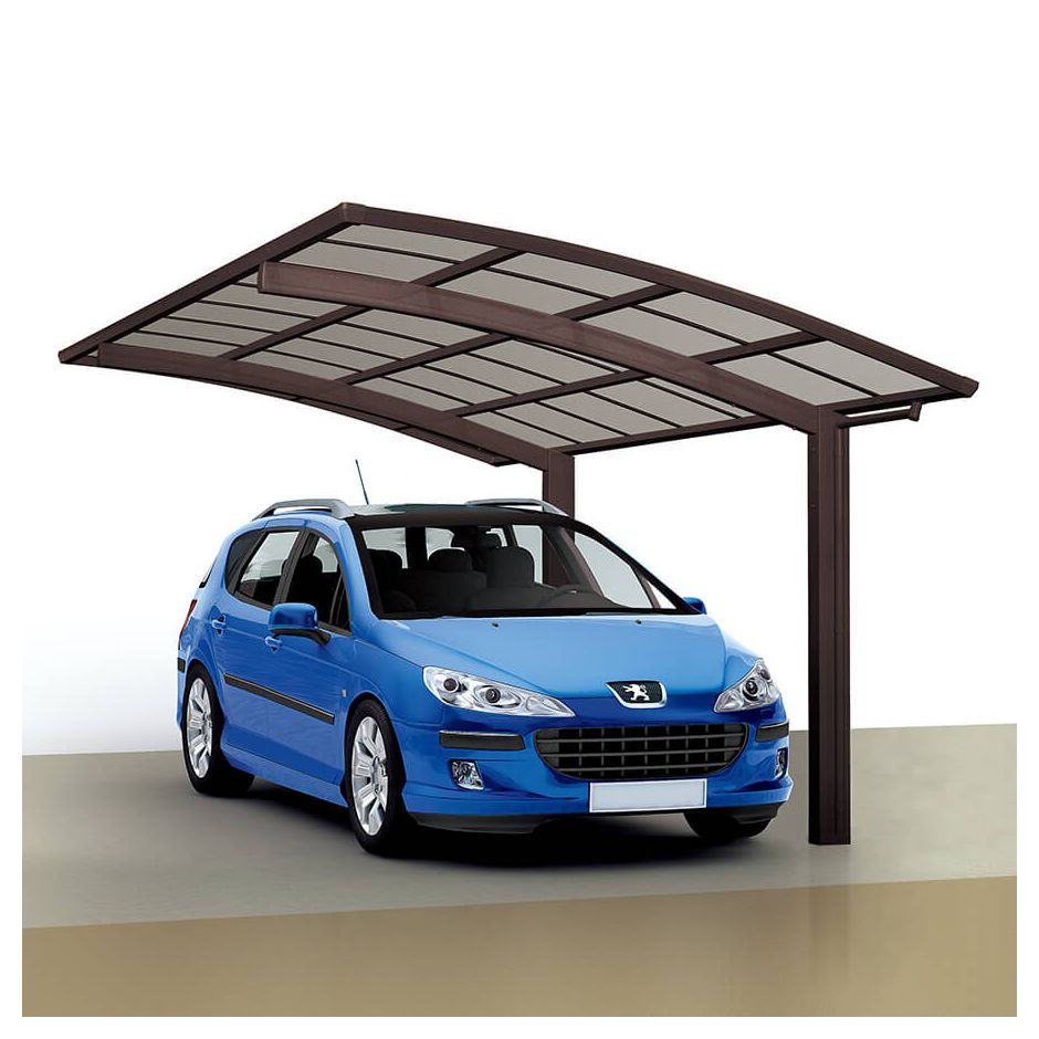 XIMAX Aluminium Carport Portoforte Mattbraun 3