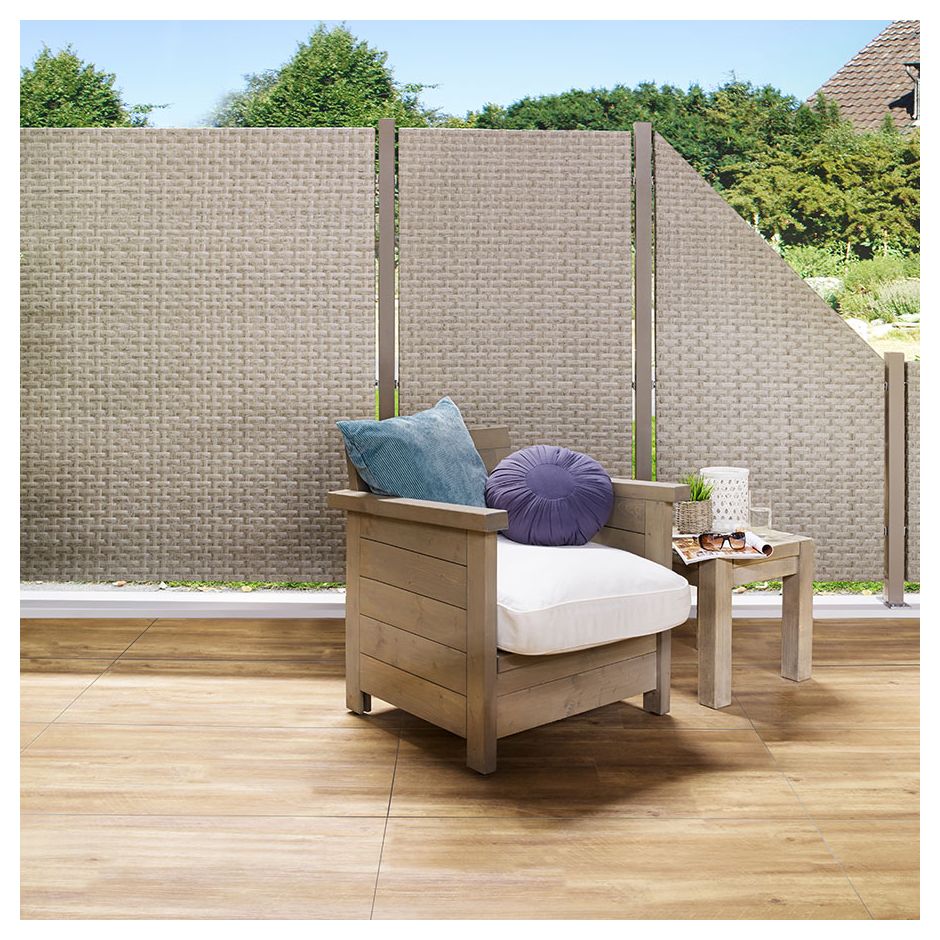 TraumGarten Sichtschutzzaun WEAVE Gray 178x178cm 5
