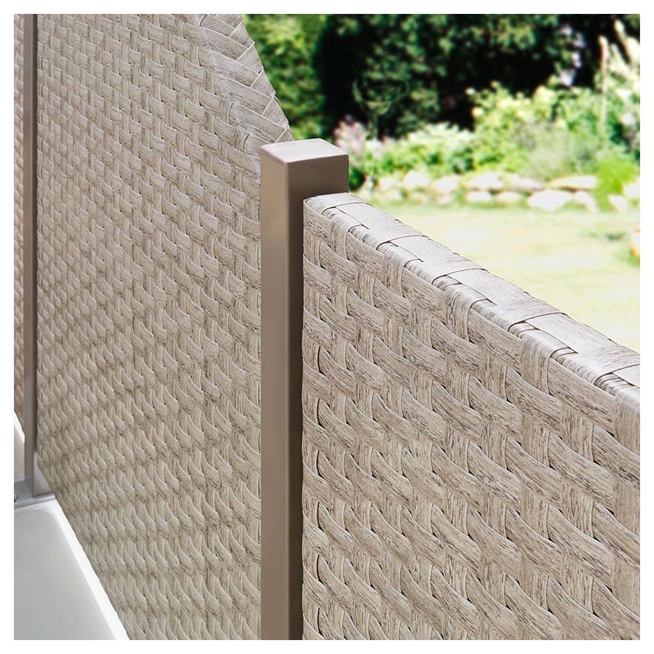 TraumGarten Sichtschutzzaun WEAVE Gray 178x178cm 4