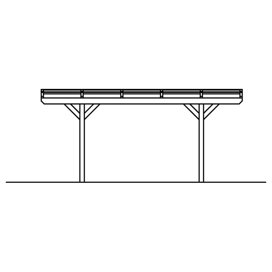 Skan Holz Einzelcarport Odenwald Naturbelassen 4