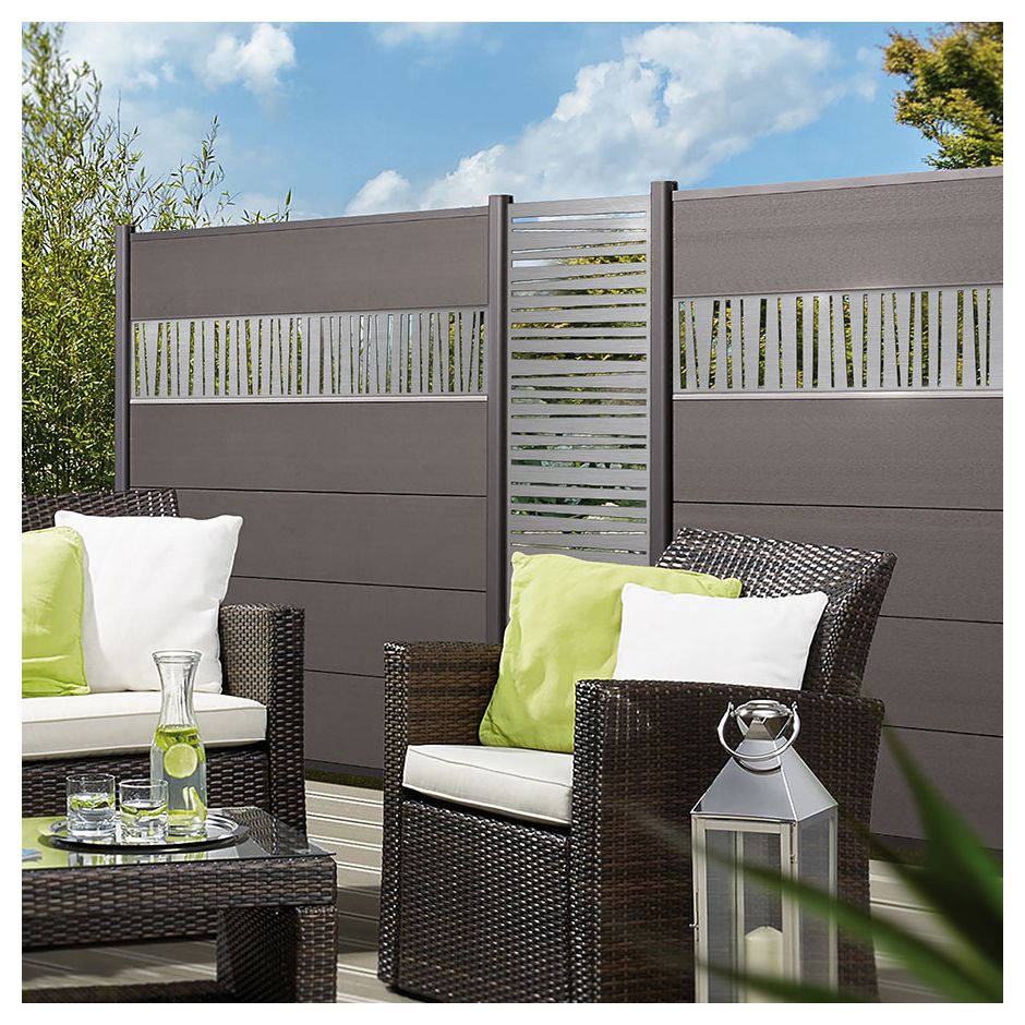TraumGarten Sichtschutzzaun SYSTEM Designgitter LINEA 3