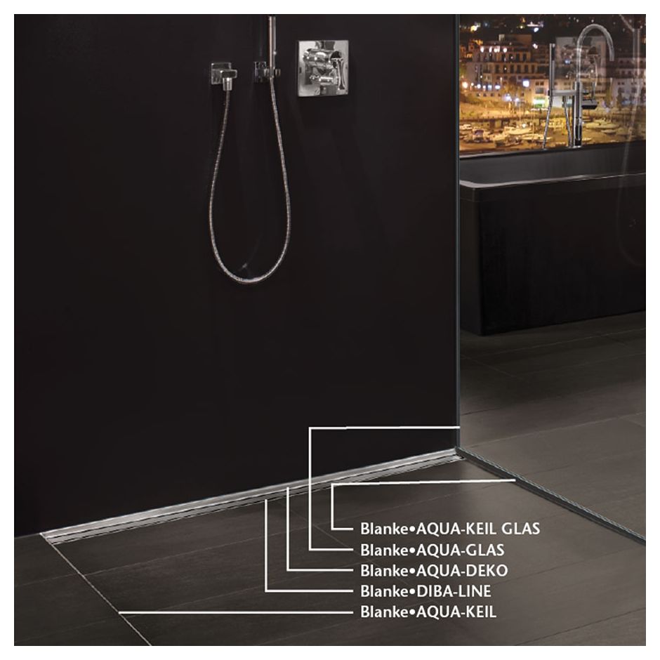 BLANKE Fliesenschiene Aufnahmeprofil AQUA-GLAS Edelstahl 7