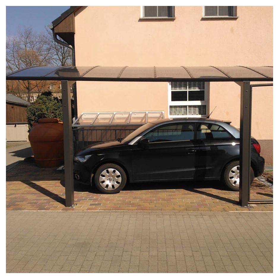 XIMAX Aluminium Carport Portoforte Mattbraun 4