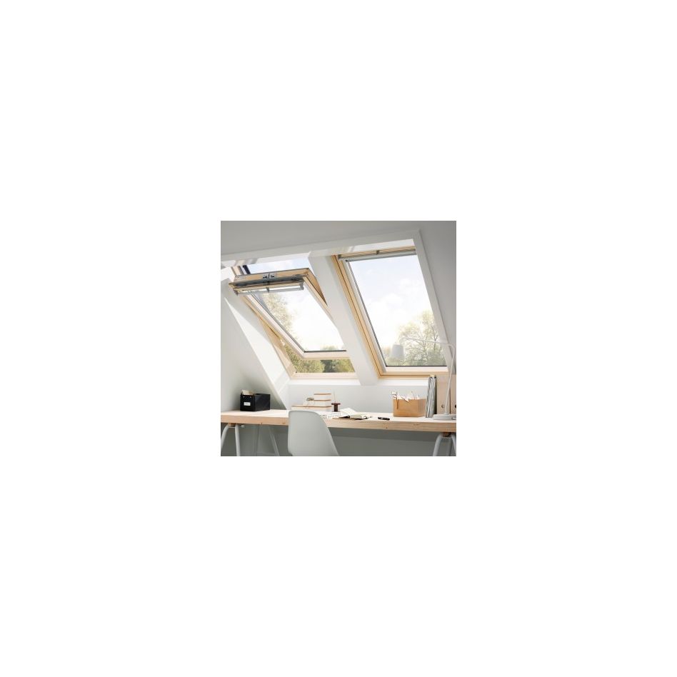 VELUX INTEGRA Elektro Dachfenster GGL 308421 Holz ENERGIE Fenster, 55x98 cm (CK04)