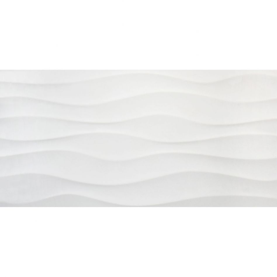 Wellker Wandfliese Tocoa Snow Wave rektifiziert 30x60 cm Stärke 10 mm