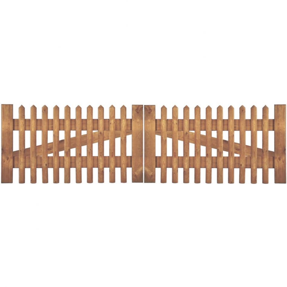 T&J Vorgartenzaun Senkrechtzaun Doppeltor Image