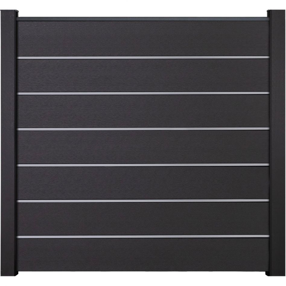 GroJa Solid Grande Premium Steckzaun Sichtschutzzaun Anthrazitgrau Sichtschutz Steckzaun Lamellenzaun günstig