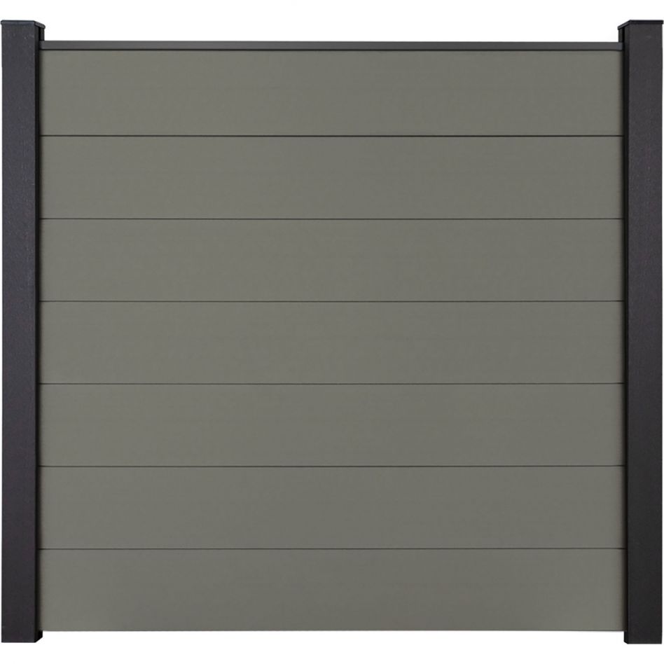 GroJa Solid Grande Steckzaun Sichtschutzzaun Grau Sichtschutz Steckzaun Lamellenzaun günstig